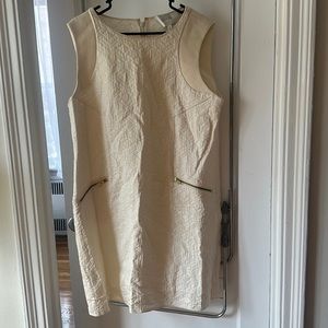 JCrew white shift dress bachelorette/wedding shower dress